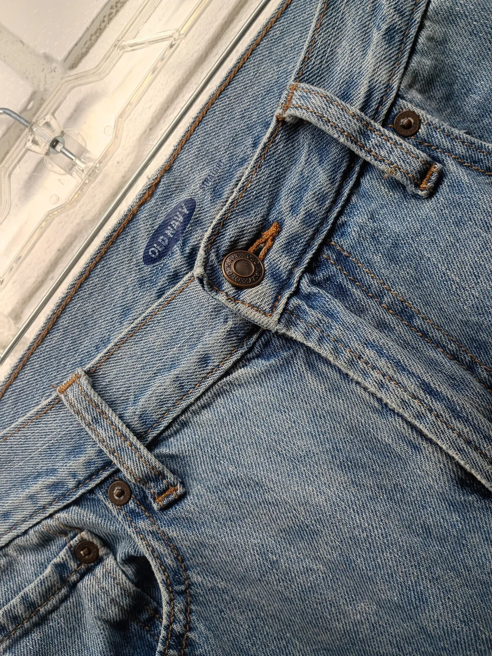 Old Navy Men's Light Blue Straight Jeans 34x32